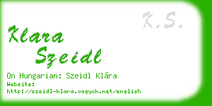 klara szeidl business card